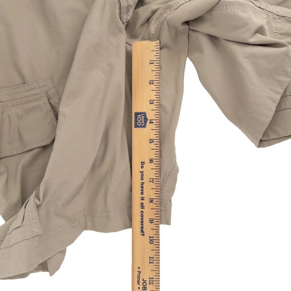 LOT OF‎ 2 Duluth Trading Co Mens 46 Flex Dry on the Fly Cargo Shorts Gray Tan